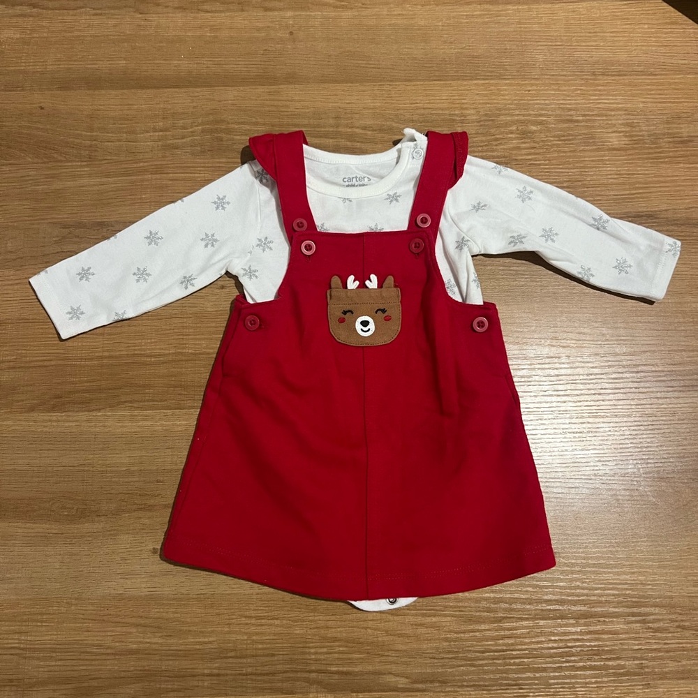 Carter's Red Reindeer Jumper Set